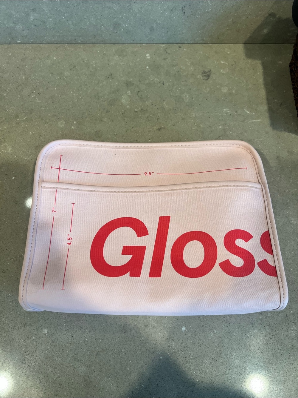 Glossier Pink Canvas Cosmetic Pouch